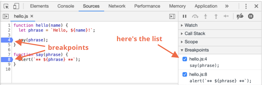 Javascript在Chrome浏览器中调试的七个步骤