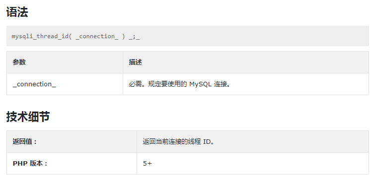 PHP的mysqli_thread_id()函数讲解及用法插图 PHP的mysqli_thread_id()函数讲解