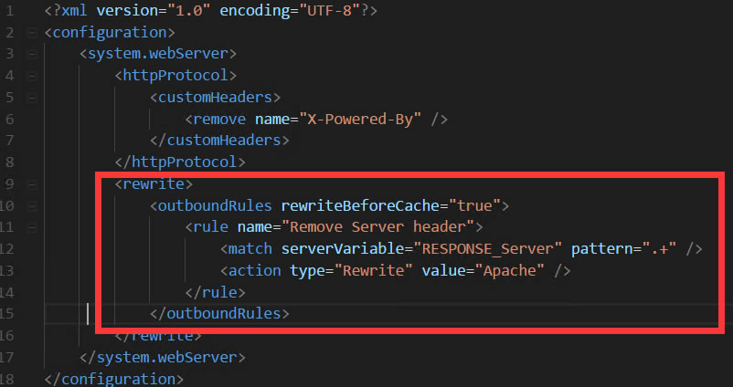 IIS7~IIS8.5删除或修改服务器协议头Server