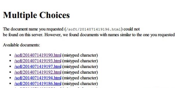网站出现HTTP 300 Multiple Choices是什么意思?怎么处理? 网站出现HTTP 300 Multiple Choices是什么意思?怎么处理?