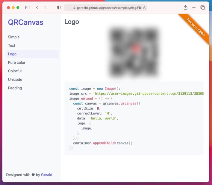 QRCanvas-动态生成二维码的开源优秀JS库