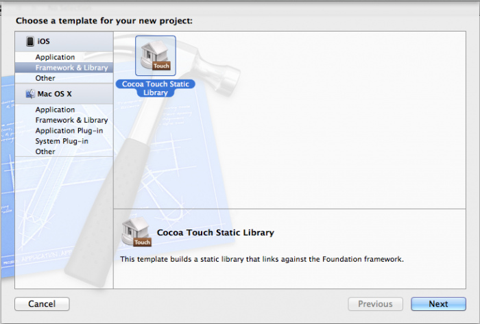 xcode 4 制作静态库图文详解 xcode 4 制作静态库图文详解