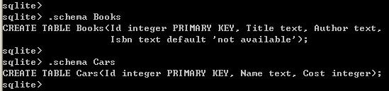 SQLite 入门教程一 基本控制台(终端)命令 SQLite 入门教程一 基本控制台(终端)命令