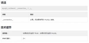 PHP的mysqli_rollback()函数讲解-华尔子博-奥夏网