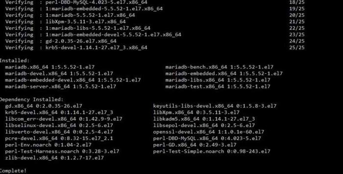 CentOS 7中成功安装MariaDB的方法教程