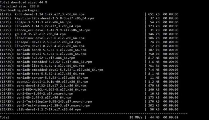 CentOS 7中成功安装MariaDB的方法教程