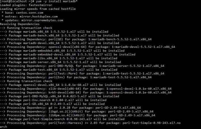 CentOS 7中成功安装MariaDB的方法教程