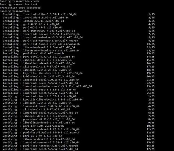 CentOS 7中成功安装MariaDB的方法教程