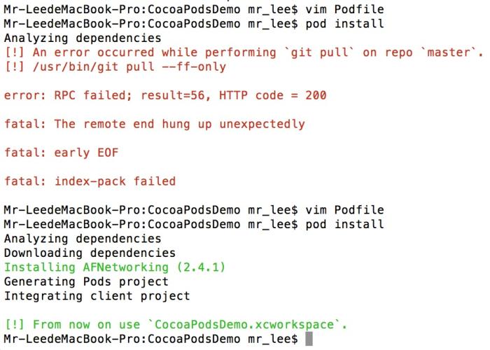 IOS开发之CocoaPods安装和使用教程 IOS开发之CocoaPods安装和使用教程