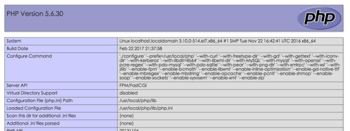 CentOS7.0下安装PHP5.6.30服务的教程详解插图(7) CentOS7.0下安装PHP5.6.30服务的教程详解