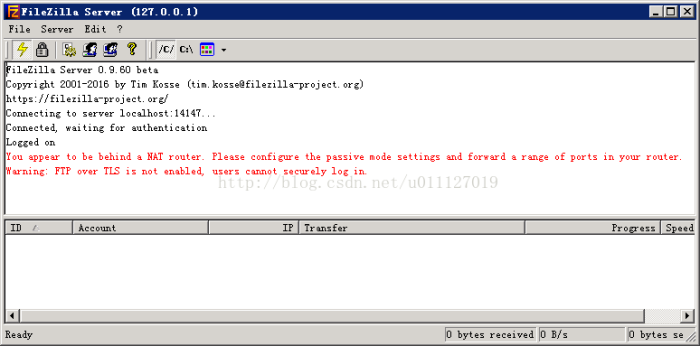 FileZilla Server搭建FTP服务器配置及425错误与TLS警告解决方法详解 FileZilla Server搭建FTP服务器配置及425错误与TLS警告解决方法详解