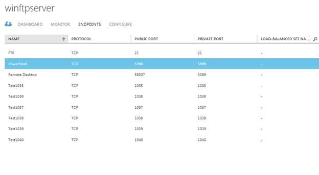 Windows Azure VM上配置FTP服务器 Windows Azure VM上配置FTP服务器