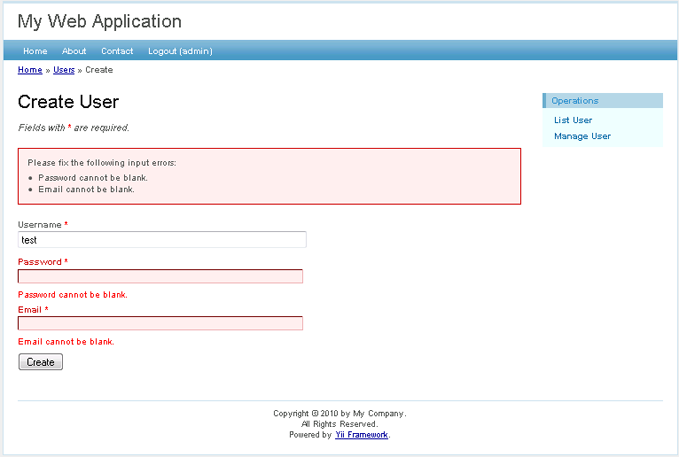 PHP的Yii框架入门使用教程插图(8) PHP的Yii框架入门使用教程