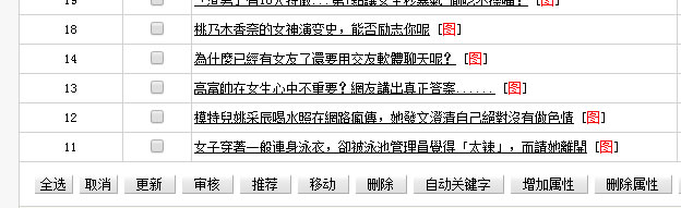 DEDECMS后台文章管理中增加批量添加tag标签功能示例插图 DEDECMS后台文章管理中增加批量添加tag标签功能示例
