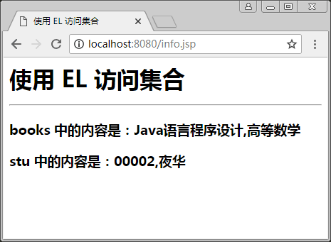 使用EL表达式访问集合插图 使用EL表达式访问集合